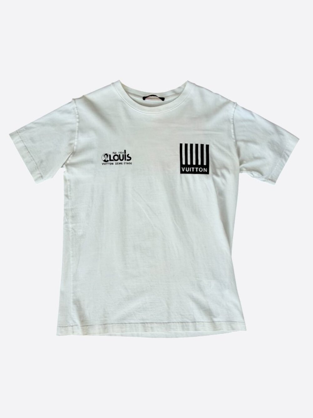 Louis Vuitton White Barcode Logo T-Shirt